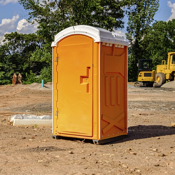 how often are the porta potties cleaned and serviced during a rental period in Kauneonga Lake